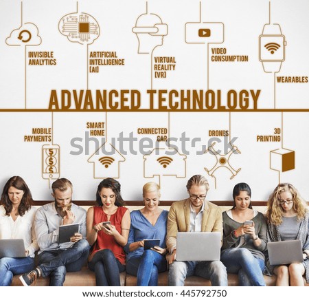 Advanced Technology Connected Drones Technology Concept