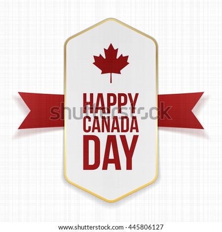 Happy Canada Day greeting Label