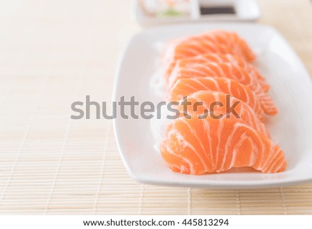 Salmon raw sashimi - japanese food