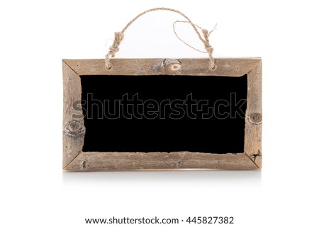 old wood frame on isolated
