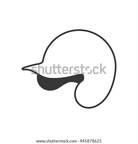 Baseball concept represented by helmet icon. isolated and flat illustration 