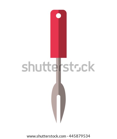 Kitchen and Cooking concept represented by fork icon. isolated and flat illustration 