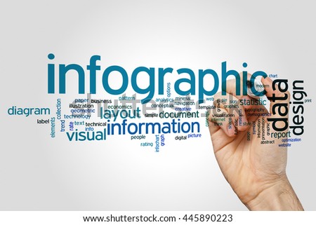 Infographic concept word cloud background
