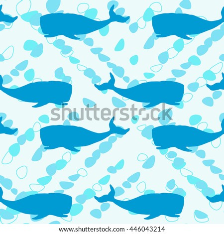 Whales Seamless Pattern