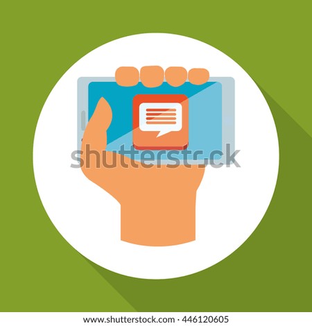 smartphone concept with icon design, vector illustration 10 eps graphic.