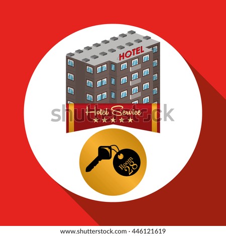 Hotel  concept with icon design, vector illustration 10 eps graphic.