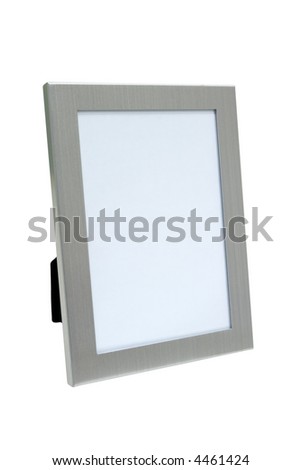 Silver photo frame with empty space for photo