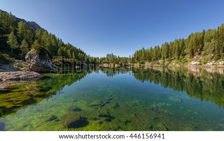 Amazing reflections at Triglav Lakes in Julian Alps
