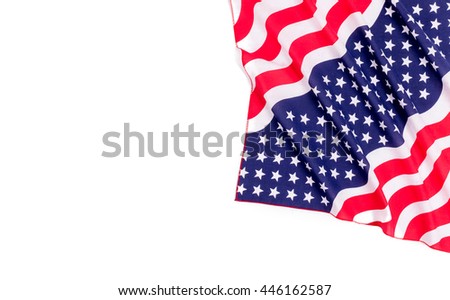 Alike american flag with blank space