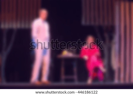 Theater play theme creative abstract blur background with bokeh effect