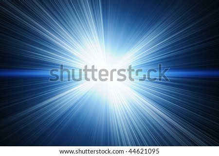 white flash on a blue backgrounds