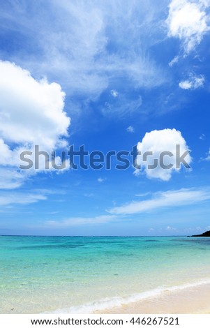 Picture of a beautiful beach in Okinawa