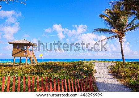Del Ray Delray beach in Florida USA baywatch tower Royalty-Free Stock Photo #446296999