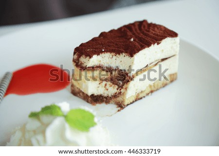 cake on white plate