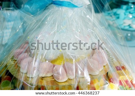Picture to the table finger food / buffet finger food / table set for a baptism
