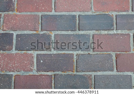 Old Brick road. Pavement textured surface

