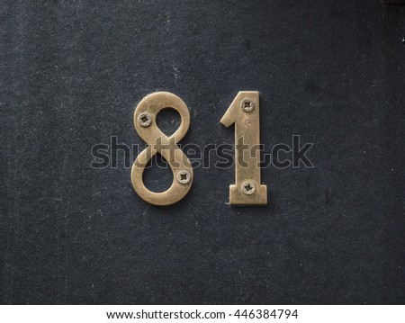 Huisnummer / number plate 81