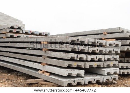 Prestressed concreat slabs, used for construction job.