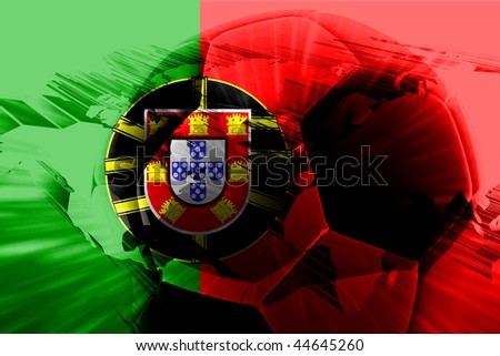 Flag of Portugal, national country symbol illustration sports soccer football