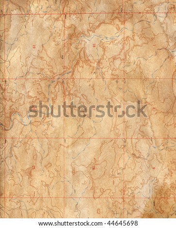Old Topographical Map (Expedition background ) Royalty-Free Stock Photo #44645698