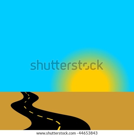 Road to rising - vector