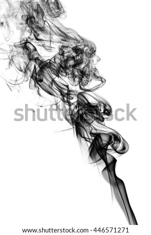 Movement of smoke,Abstract smoke on white background.