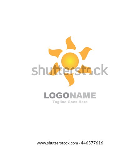 Vector drawing of the sun logo