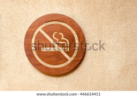 wood sign for no smoking