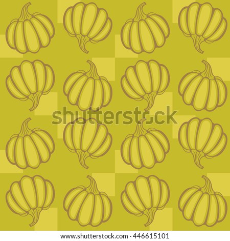 Seamless pattern with pumpkins. Vector clip art.