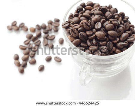 coffee beans in a mug