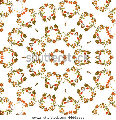 Abstract fractal background (made from colorful autumn leaves)