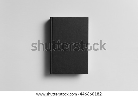 Black Hardcover Book Mock-Up - Front Royalty-Free Stock Photo #446660182