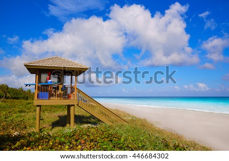 Del Ray Delray beach in Florida USA baywatch tower Royalty-Free Stock Photo #446684302