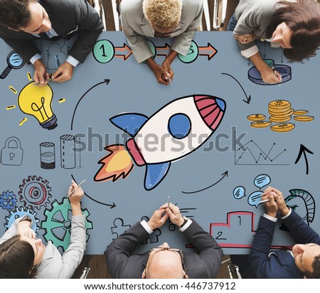 Launch Startup Goals Vision Mission Concept Royalty-Free Stock Photo #446737912