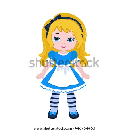Illustration of Beautiful Alice from Wonderland.