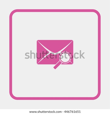 Email icon and magnifying glass