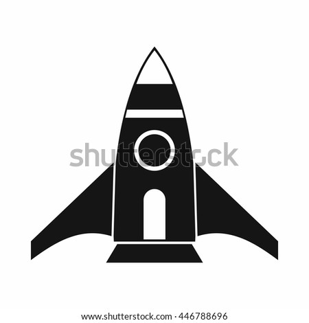 Rocket icon in simple style for any design