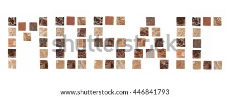 mosaic from a natural stone signs