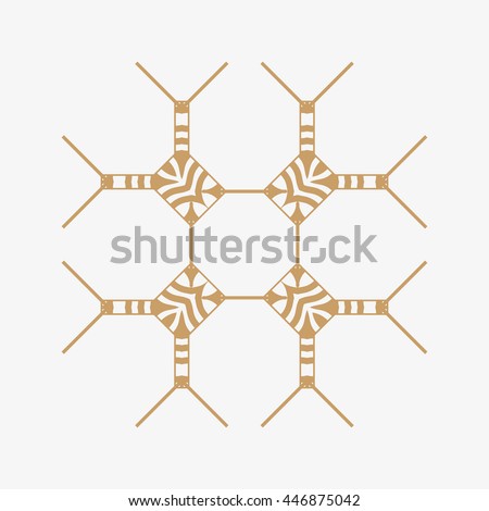 The symbol and runes for background design tile, wallpaper, textiles and more. Golden color of the symbol.