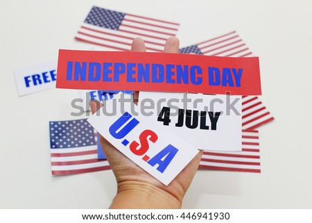 Happy Independence Day on hand