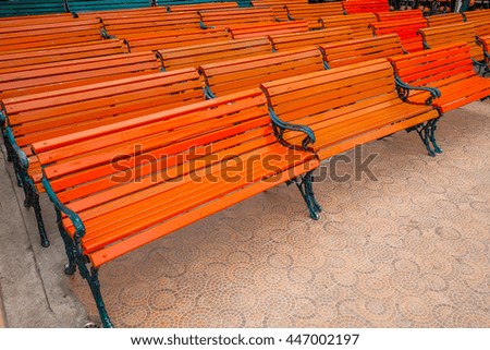 Orange Public Bench Pattern