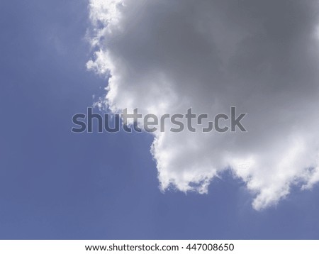 big clouds with bright Blue sky background in summer