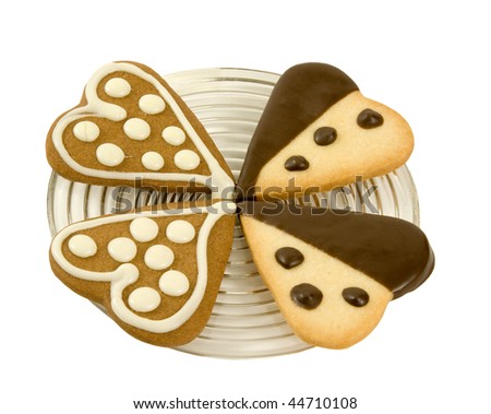 love gift-heart cookies on a plate!