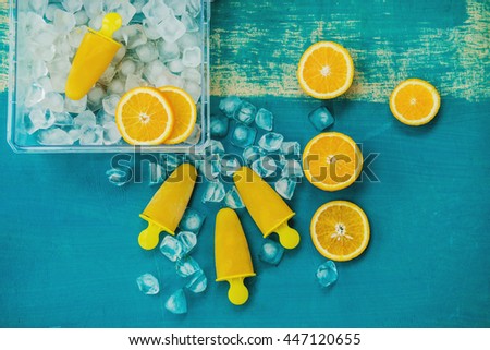Orange popcicles