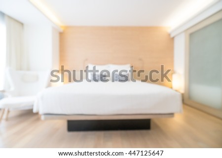 Abstract blur beautiful luxury bedroom decoration interior for background