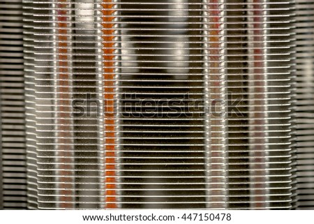 Close up shot of a desktop cpu cooler isolated on white background