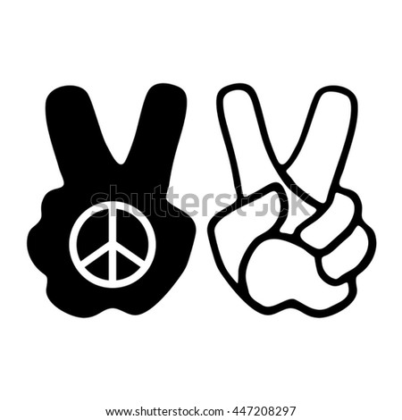 hand peace symbol