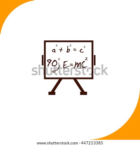 Science sign. Brown icon on white background