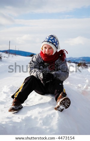 boy and snow