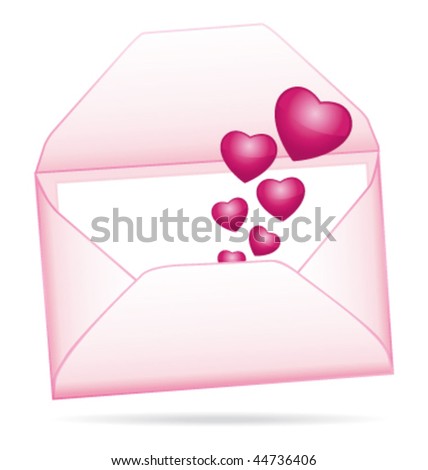 Love letter icon. Vector illustration.